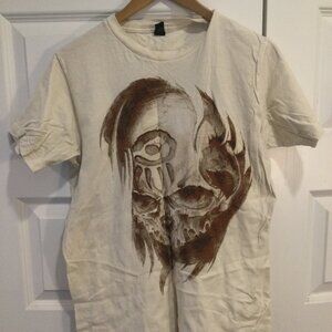 One-Eyed Doll Skull Design T-Shirt Men's M
